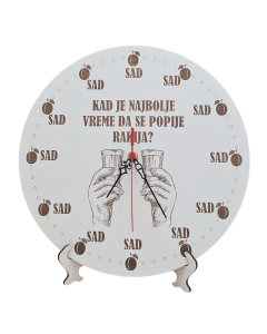Drveni sat - "SAD" Kada je najbolje vreme da se popije rakija