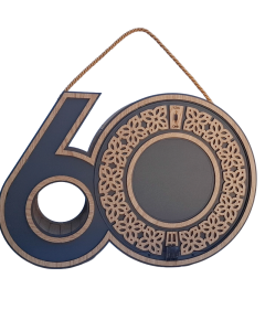 Broj Bar -Poklon kutija za rakiju "60"-Antracit