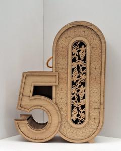Broj Bar - Unikatna kutija za vino "50" - model 1