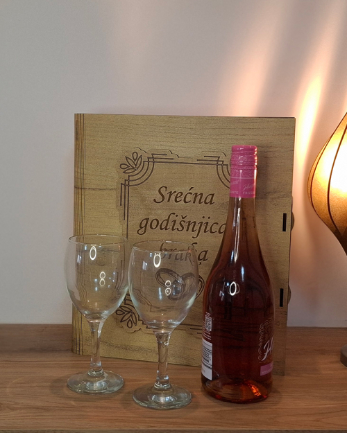 Kutija - Ivona - Set sa Čašama za Vino